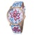 Новый 2014 высокое качество мода кварцевые часы цветочный дизайн часы розового золота причинно женская кожа наручные часы