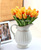 Бесплатная доставка 31 шт./лот пу мини цветок тюльпана реальный сенсорный свадебный цветок искусственный цветов шелковый цветок