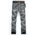 2015 новое поступление мода мужские джинсы тонкий воды р-промывали прямые брюки светло-серый оптовая продажа MKN119