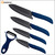 Owenz керамический нож комплект черный 6 дюймов повар 5 дюймов нарезки 4 дюймов утилита 3 дюймов обстрагывая нож кухонные ножи + синий керамический нож