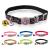 6 Цвета Нейлон Ошейник cachorro Полукруг Печати Pet Cat Ошейники с Колокольчиками Шеи для 7-11 дюймов