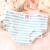 [Quecoo] 2016 Серии Девушка полосатый хлопка underwear женщины торговля XL XL талия sexy underwear женские Трусики