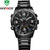 Weide из светодиодов подсветкой многофункциональный кварц полный стали люксовый бренд свободного покроя часы военные спортивные часы 3ATM водонепроницаемый