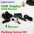 Автомобиль из светодиодов датчик парковки комплект 4 датчика 22 мм 12 В для всех автомобилей обратный помощь системы резервирования радар монитор бесплатная доставка
