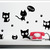 Новые милые дети мультфильм маленький черный кот компьютер стикер стены настенной росписи детский сад детская комната